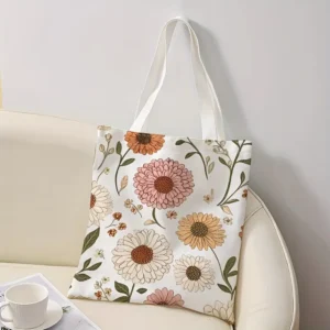 Sarah Floral Graphic Print Tote Bag