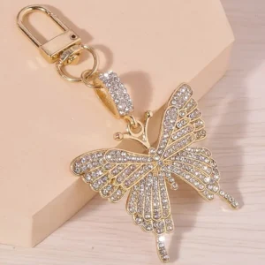 Beautiful Crystal Butterfly Bag Charm Keychain