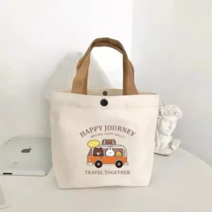 Mini Happy Journey Graphic Print Tote Bag