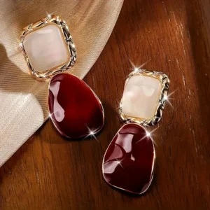 Beth Enamel Geo Shaped Fashion Earrings