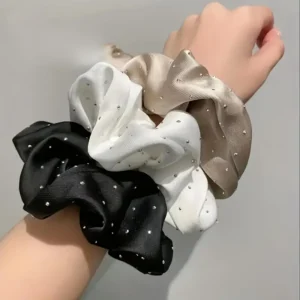 Studded Satiny Scrunchie 3PC Set
