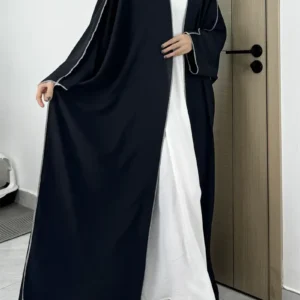 Open Front Dolman Sleeve Abaya Duster