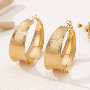African Wide Hoop Earrings