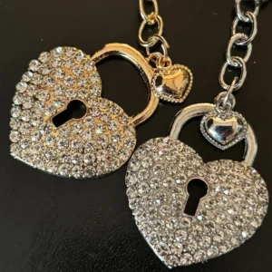 Crystal Heart Keychain Bag Charm (2 Colors)