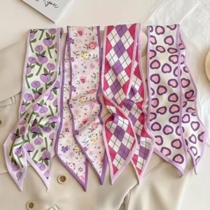 Purple Mix Print Multi Fashion Scarf