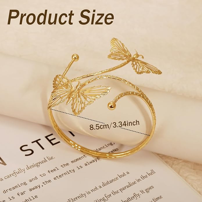 Butterfly Wrap Upper Arm Cuff Bracelet - Image 3