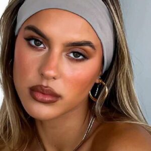 Putty Gray Solid Color Knot Front Headband