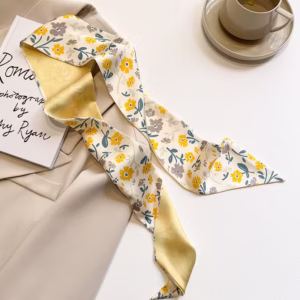 Canary Yellow Mix Print Multi Fashion Scarf