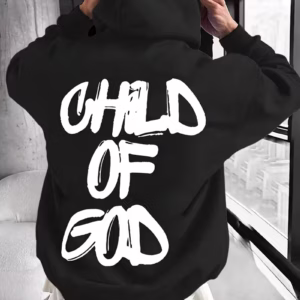 Graphic Print Child Of God Hooded Sweatshirt