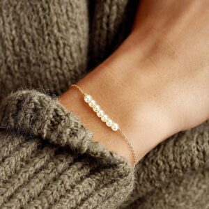Michelle Minimalist Pearl Bead Bracelet