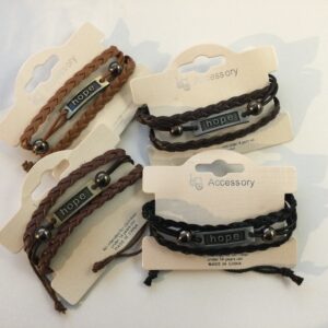 Inspirational Hope Braided Leather Bracelet (4 Colors)