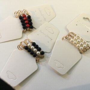Mena Petite Safety-Pin 3Pc Fashion Brooch Pin Set (3 Colors)