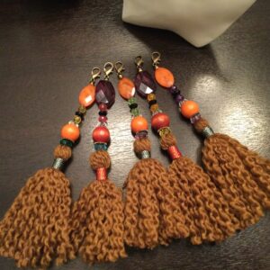 Beaded Big Boho Tassel Keychain Bag Charm (5 Colors)