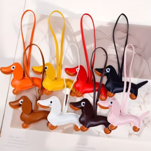 Whimsical Dog Bag Charm Keychain